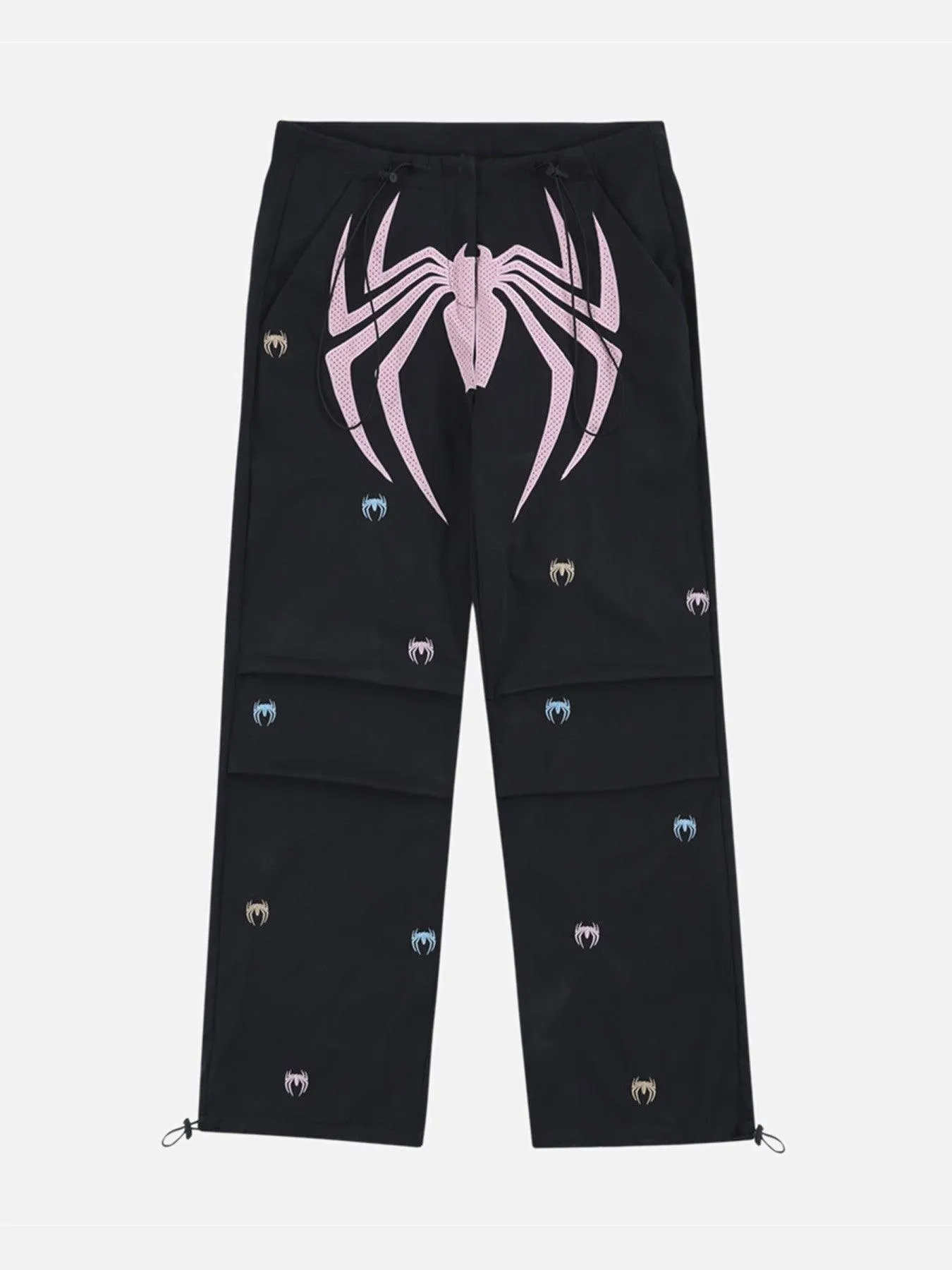 1984 Embroidered Spider Straight Leg Wide Leg Pants - 1745