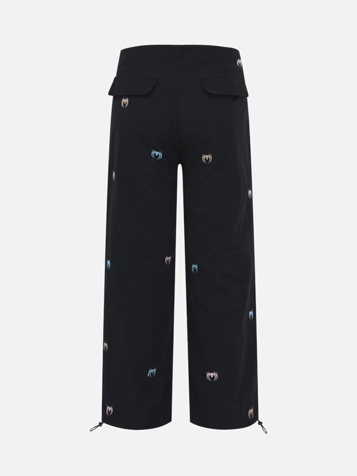 1984 Embroidered Spider Straight Leg Wide Leg Pants - 1745