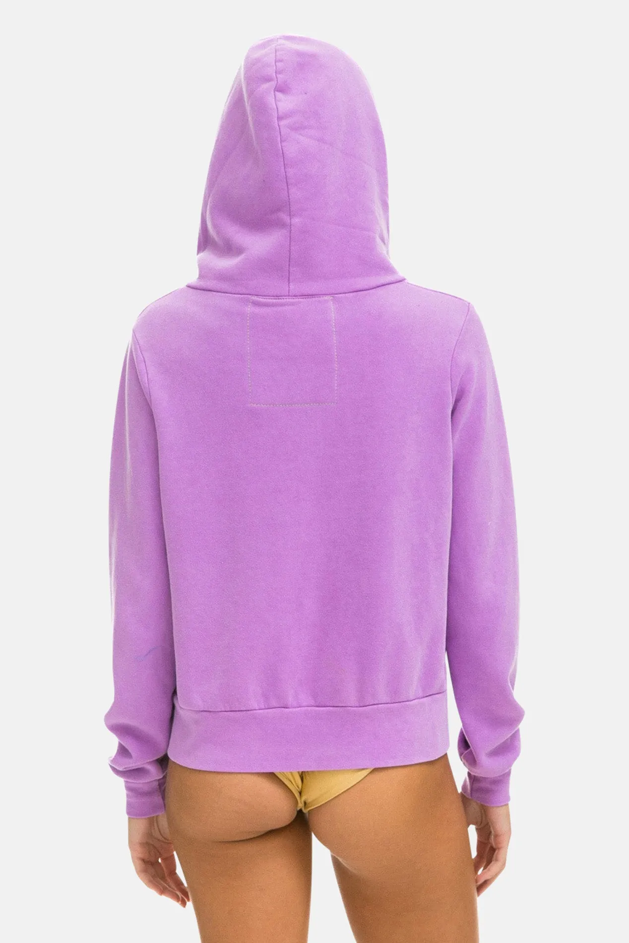 5 Stripe Zip Hoodie Neon Purple