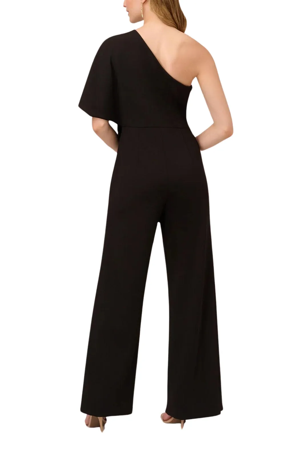 Adrianna Papell One-Shoulder Bodice Wide Leg Jumpsuit