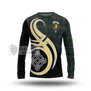 Allison Tartan Long Sleeve T-Shirt with Family Crest and Celtic Symbol Style