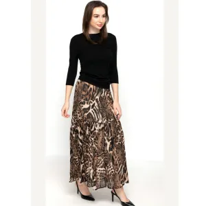 Animal Print Maxi Skirt