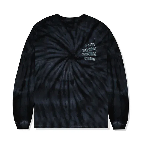 Anti Social Social Club Not Fair Tie Dye Black Long Sleeve Tee