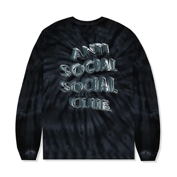 Anti Social Social Club Not Fair Tie Dye Black Long Sleeve Tee