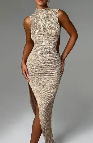 Aphrodite Midi Graceful Dress - Beige