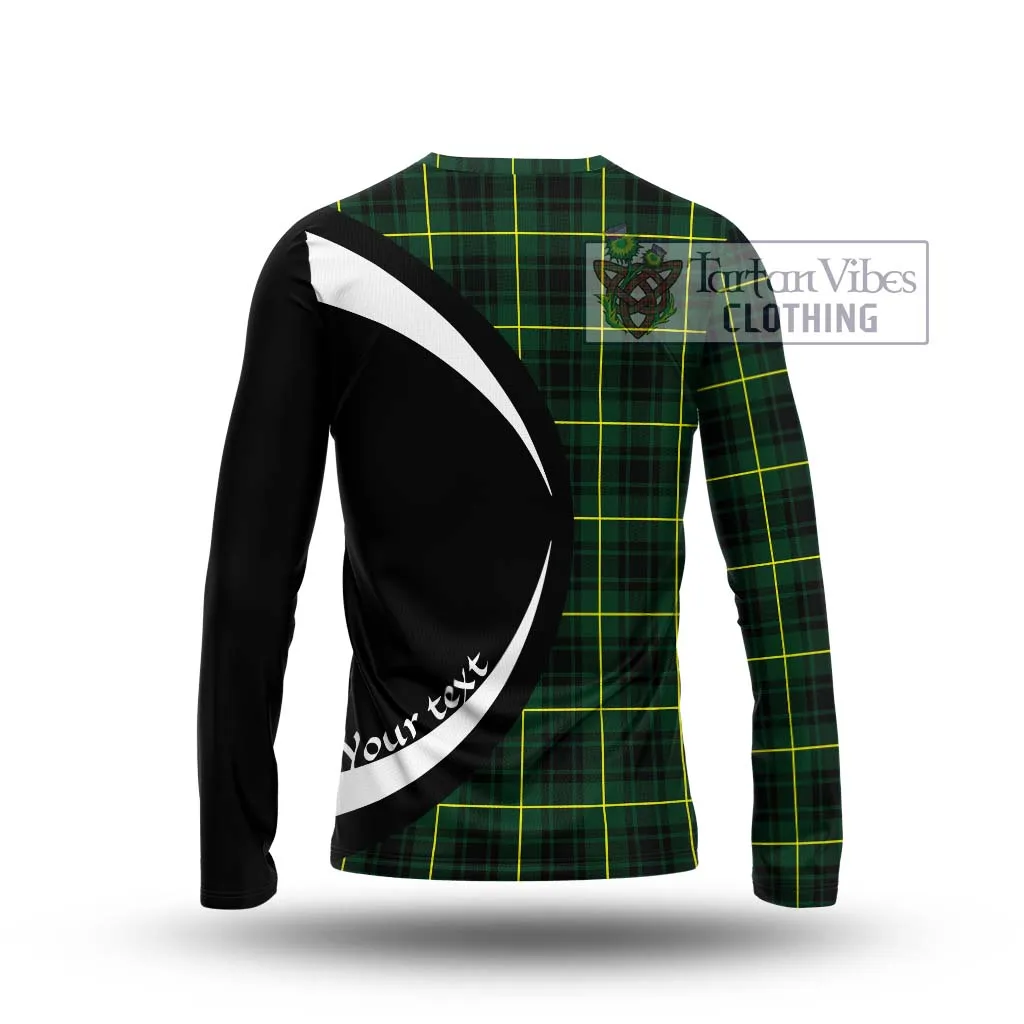 Arthur Modern Tartan Long Sleeve T-Shirt with Family Crest Circle Style