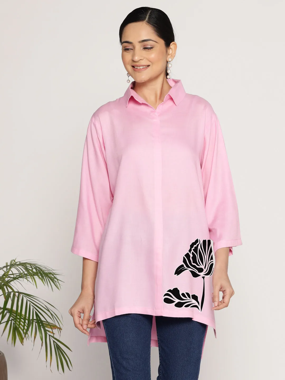 BabyPink Rayon ShirtTop - Acuablanca