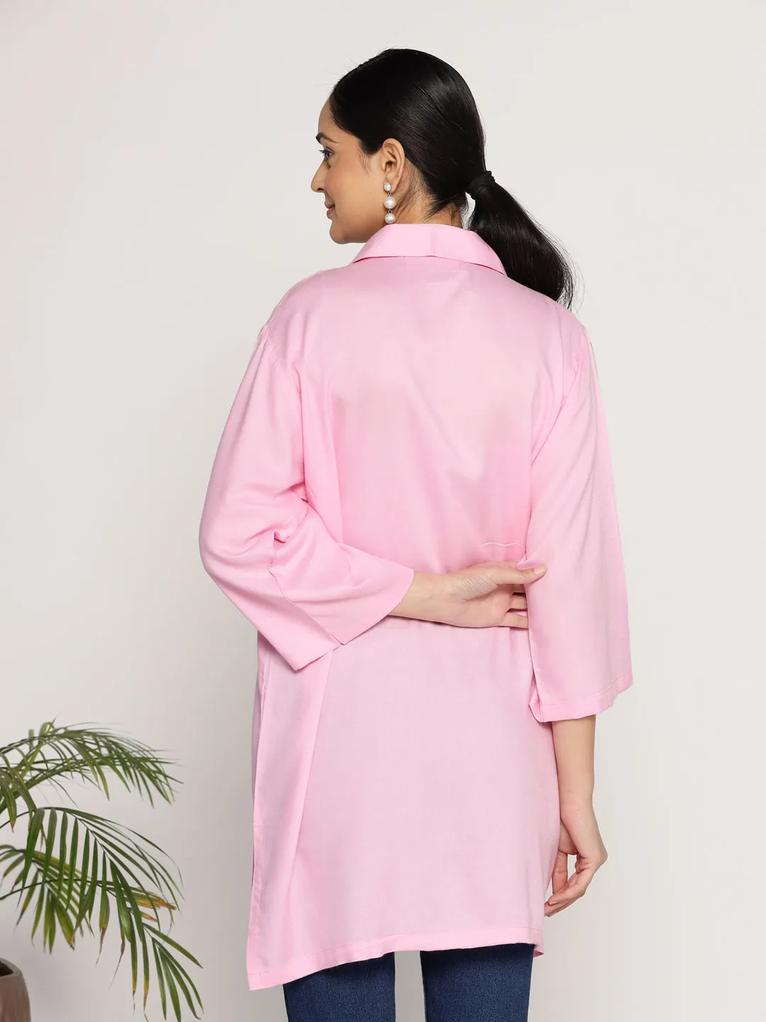 BabyPink Rayon ShirtTop - Acuablanca