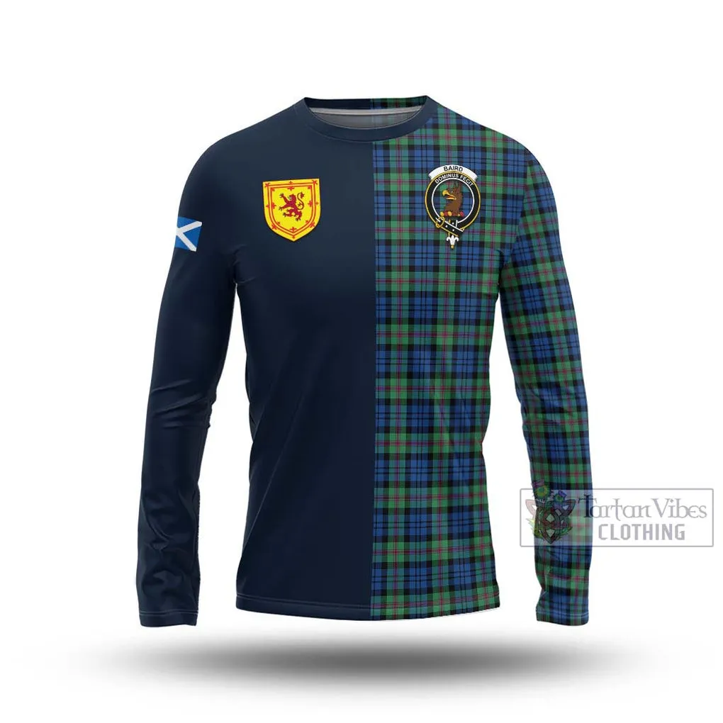 Baird Ancient Tartan Long Sleeve T-Shirt Alba with Scottish Lion Royal Arm Half Style