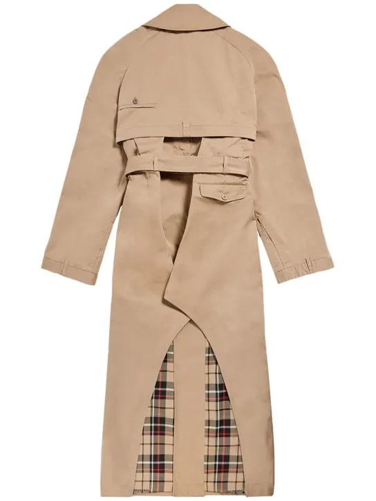 Balenciaga   Deconstructed maxi cotton trench coat 