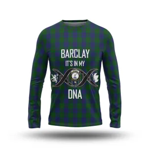 Barclay Tartan Long Sleeve T-Shirt with Family Crest DNA In Me Style