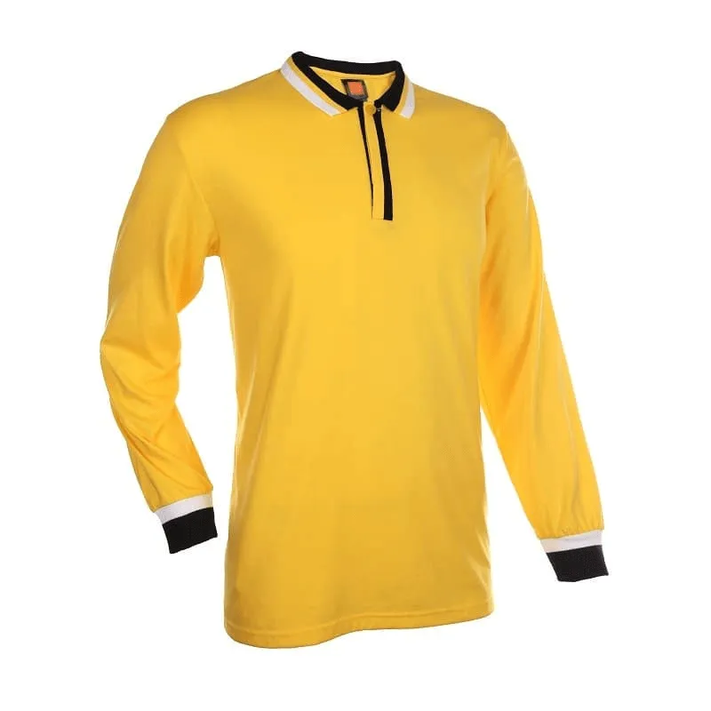 Basic Jersey Contrasting Long Sleeve Polo T-shirt