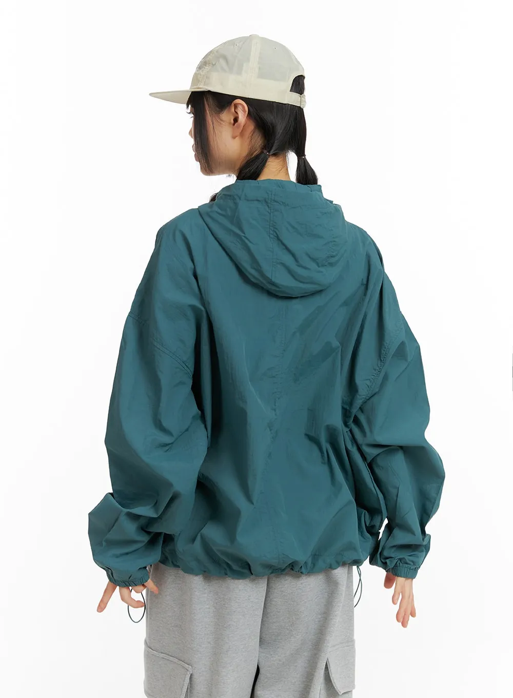 Basic Oversized Nylon Jacket CF423