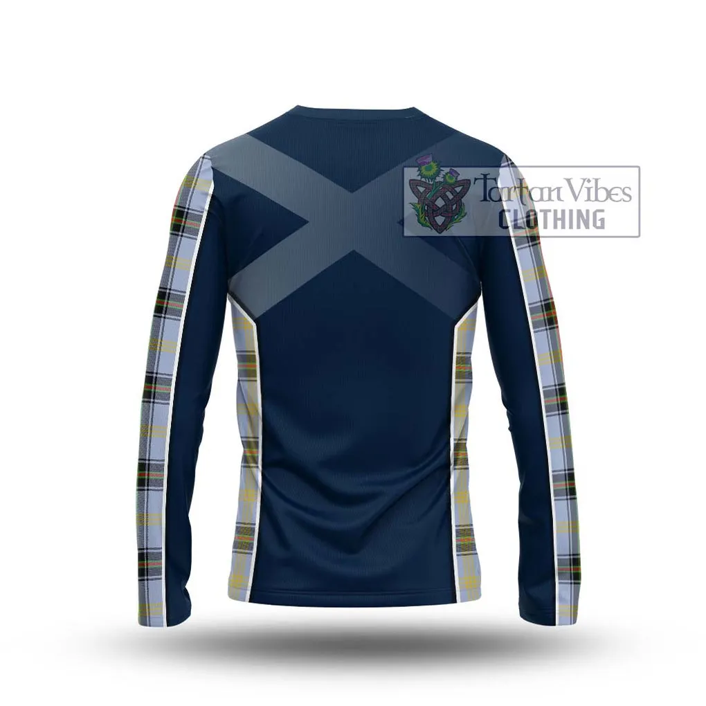 Bell Tartan Long Sleeve T-Shirt with Family Crest and Lion Rampant Vibes Sport Style