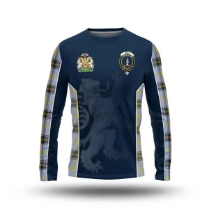 Bell Tartan Long Sleeve T-Shirt with Family Crest and Lion Rampant Vibes Sport Style