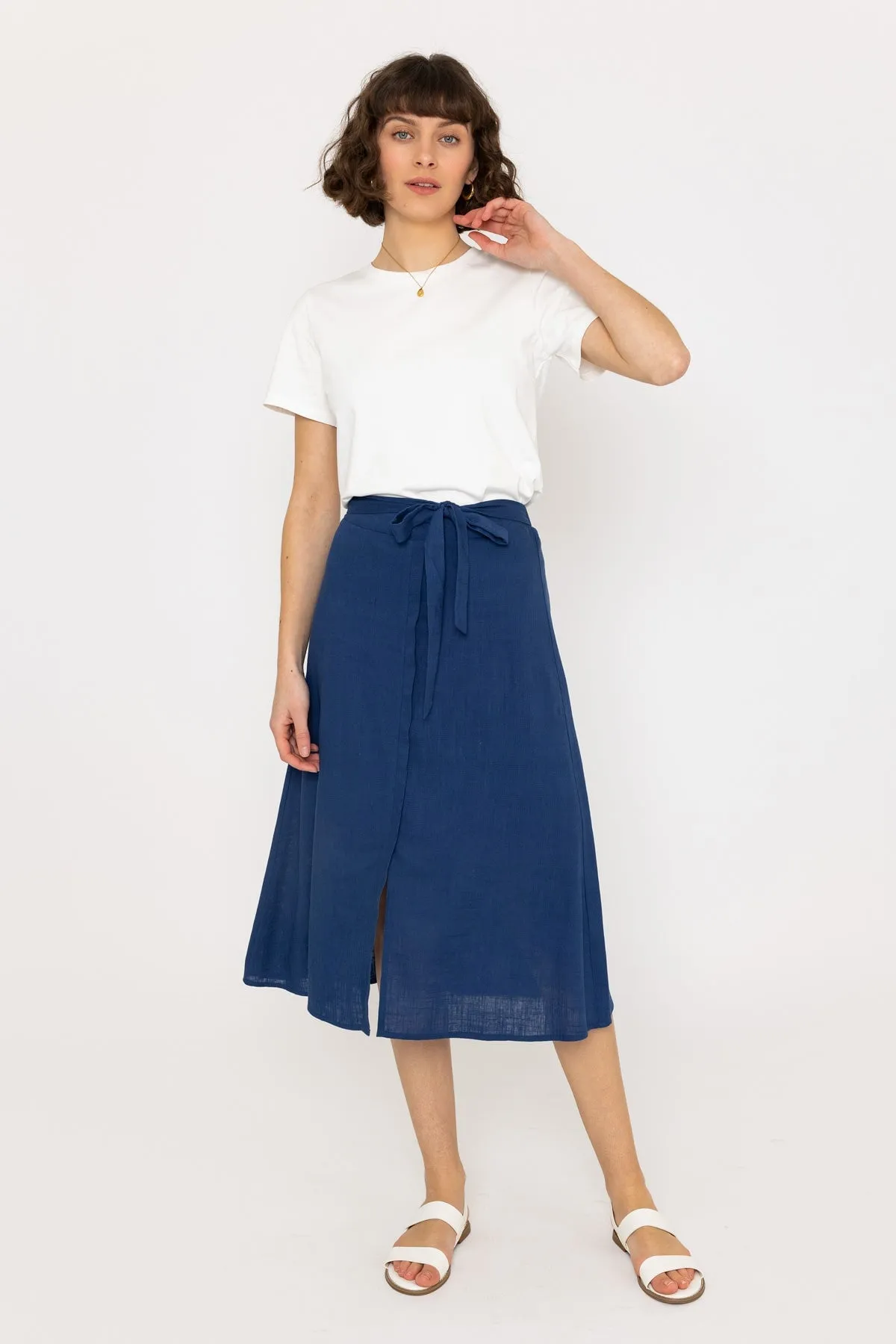 Belted Midi Skirt