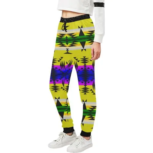 Between the Mountains Greasy Yellow Women's Sweatpants