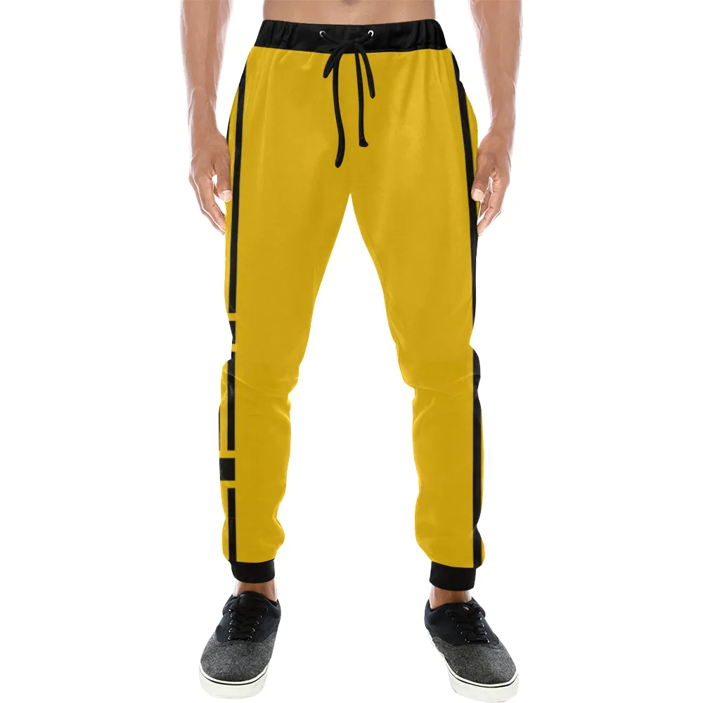 BLACC BORDER YLW Men's All Over Print Sweatpants