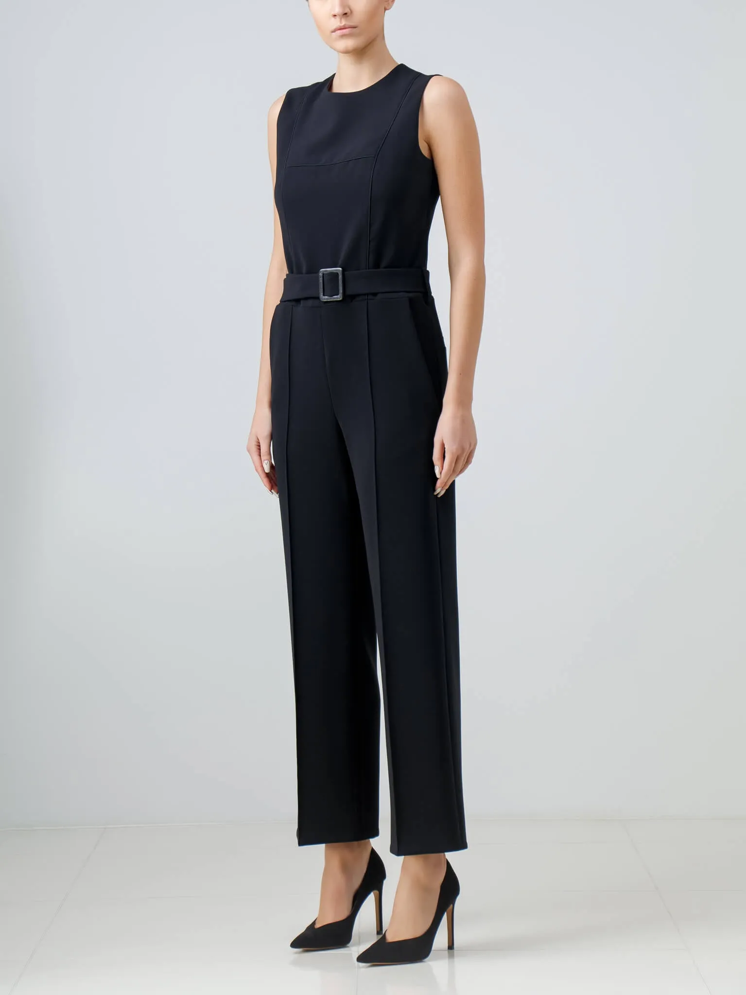 Black Crepe Jumpsuit