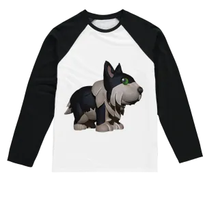 Black Dog Sublimation Baseball Long Sleeve T-Shirt