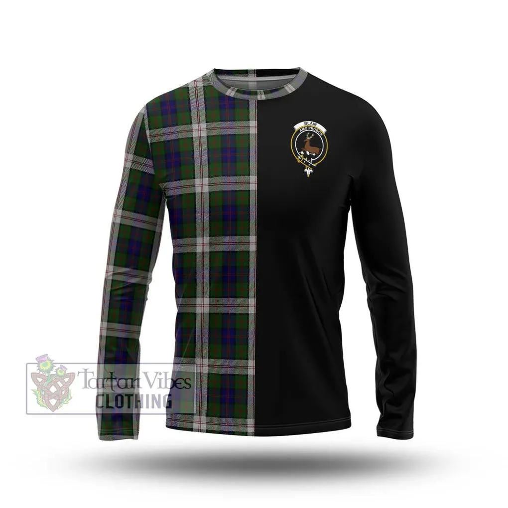 Blair Dress Tartan Long Sleeve T-Shirt with Family Crest and Half Of Me Style