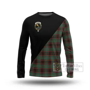 Buchan Ancient Tartan Long Sleeve T-Shirt with Family Crest and Military Logo Style