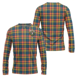 Buchanan Ancient Tartan Long Sleeve T-Shirt with Family Crest