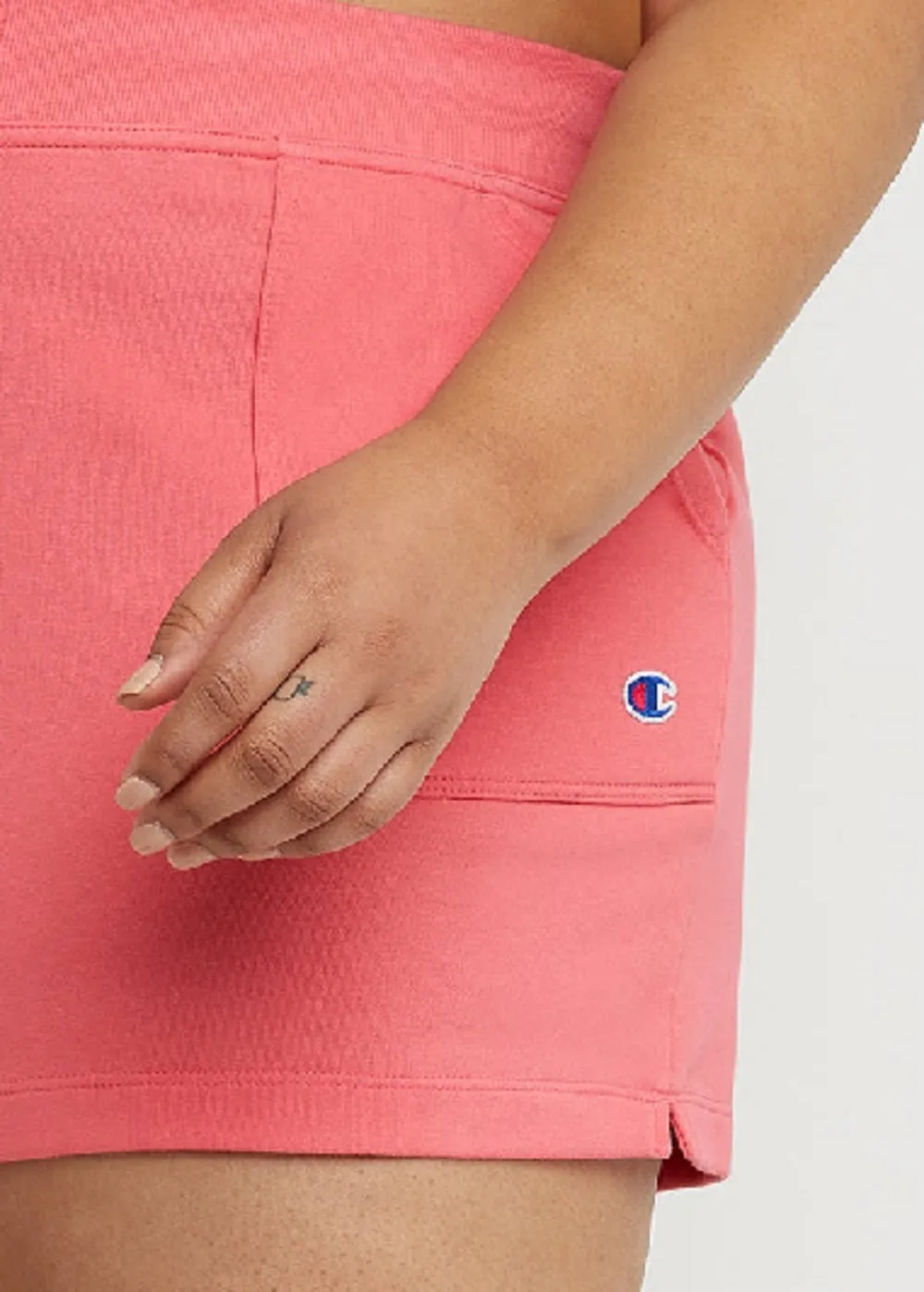 Champion Women's Campus French Terry Shorts Pink