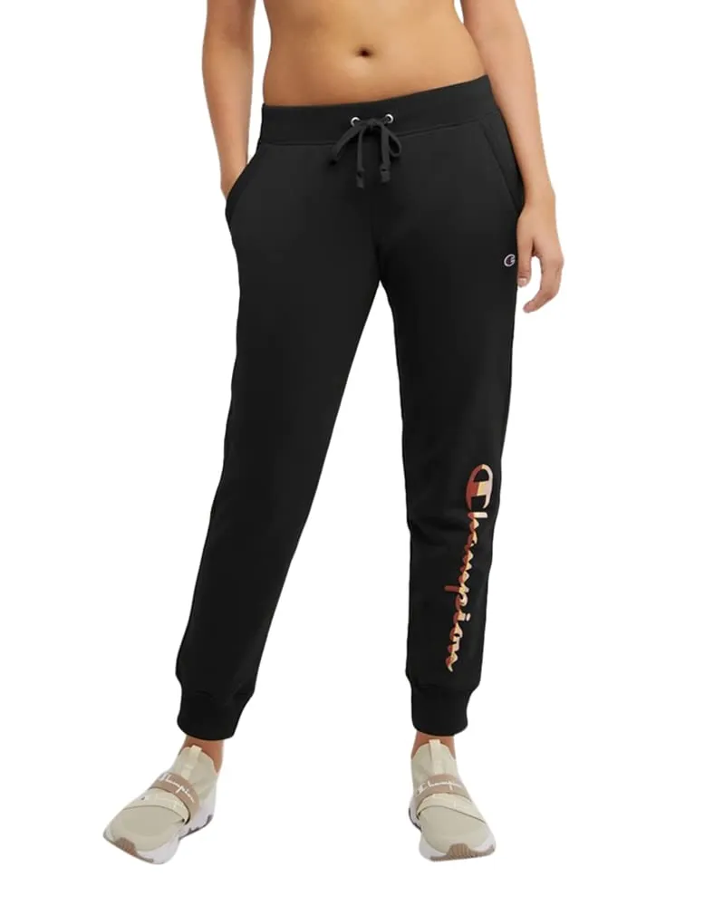 Champion Women's Powerblend Fleece Joggers with Foil Script Logo