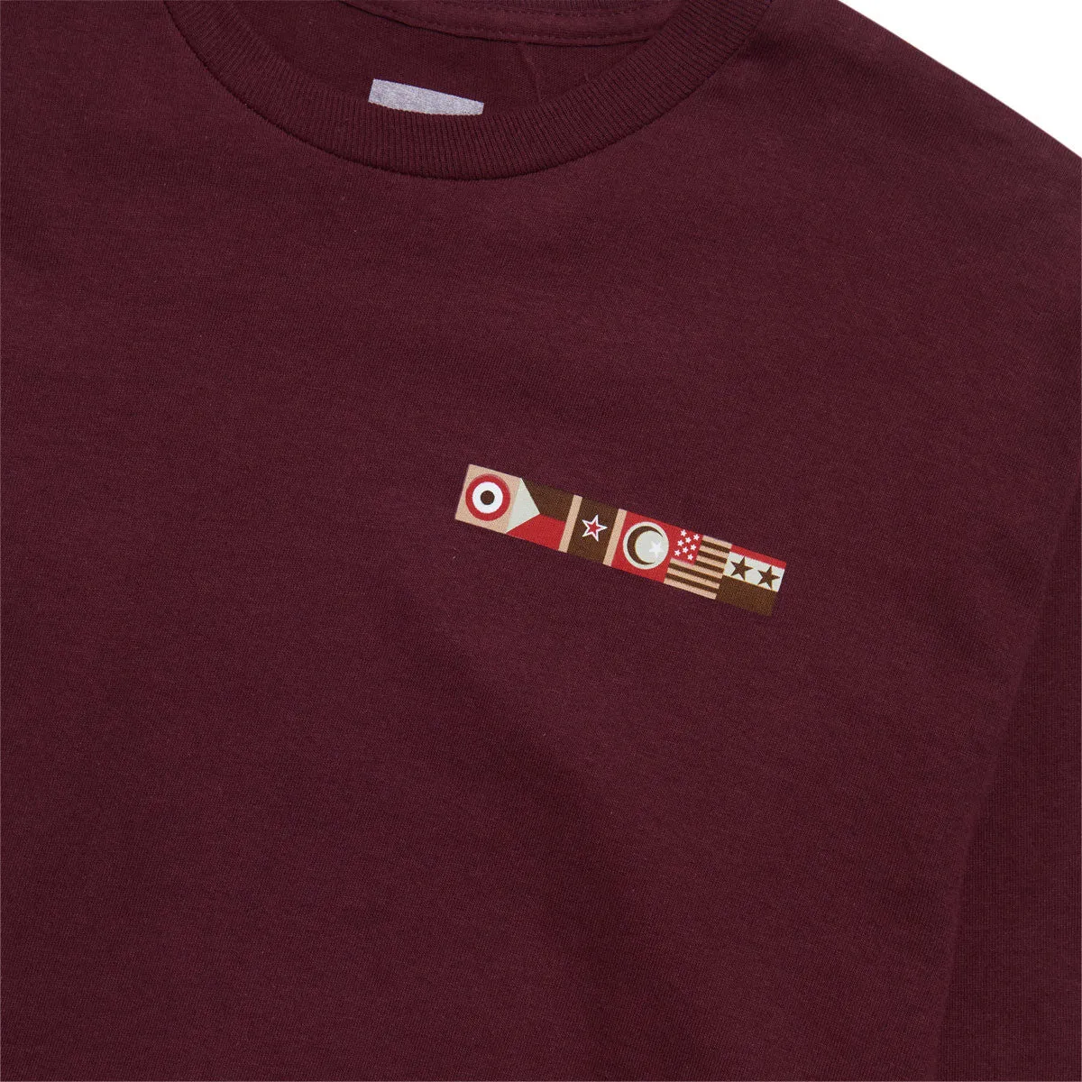 Chocolate Flyin The Flag Long Sleeve T-Shirt - Brick