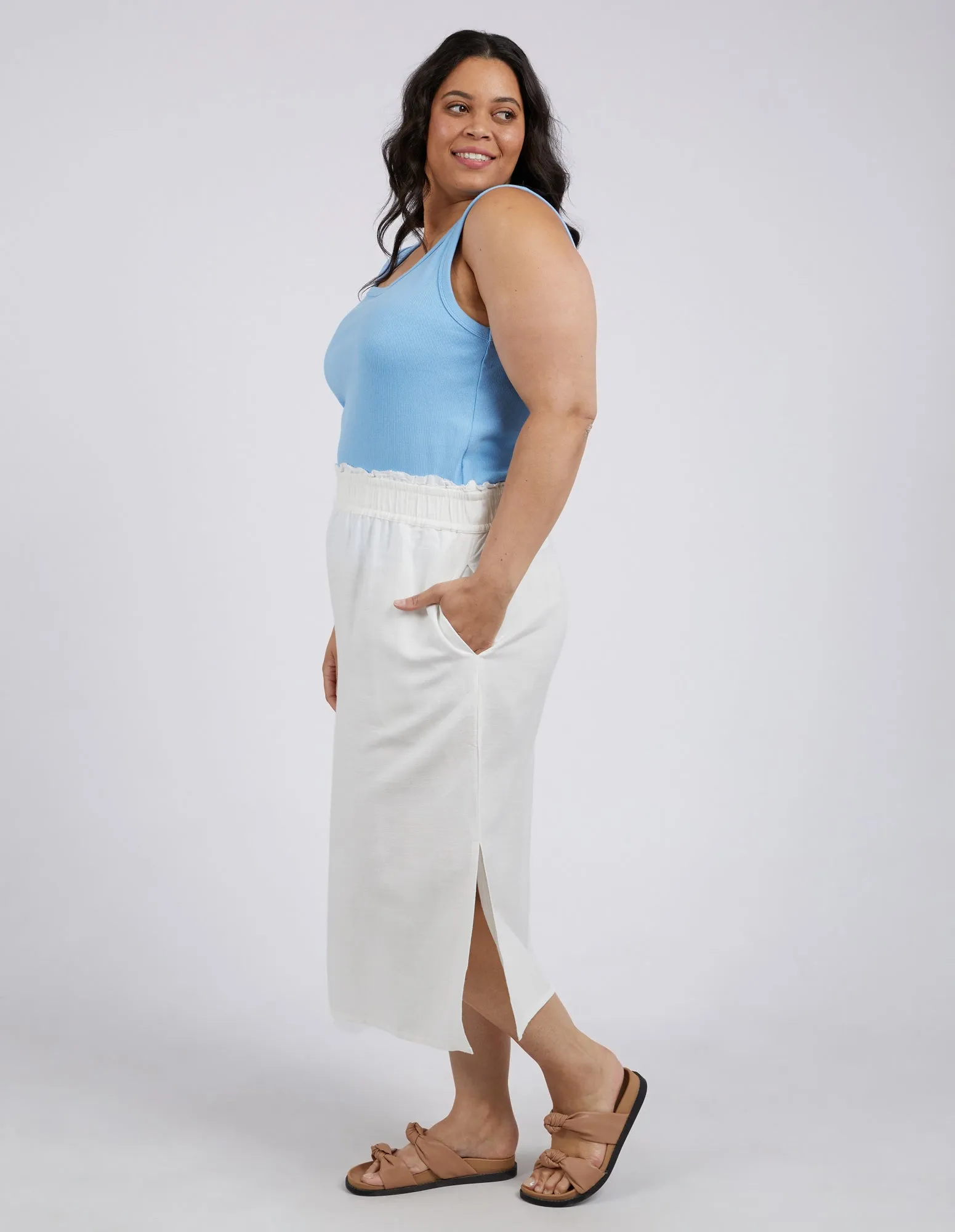 Clem Midi Skirt Toasted Coconut