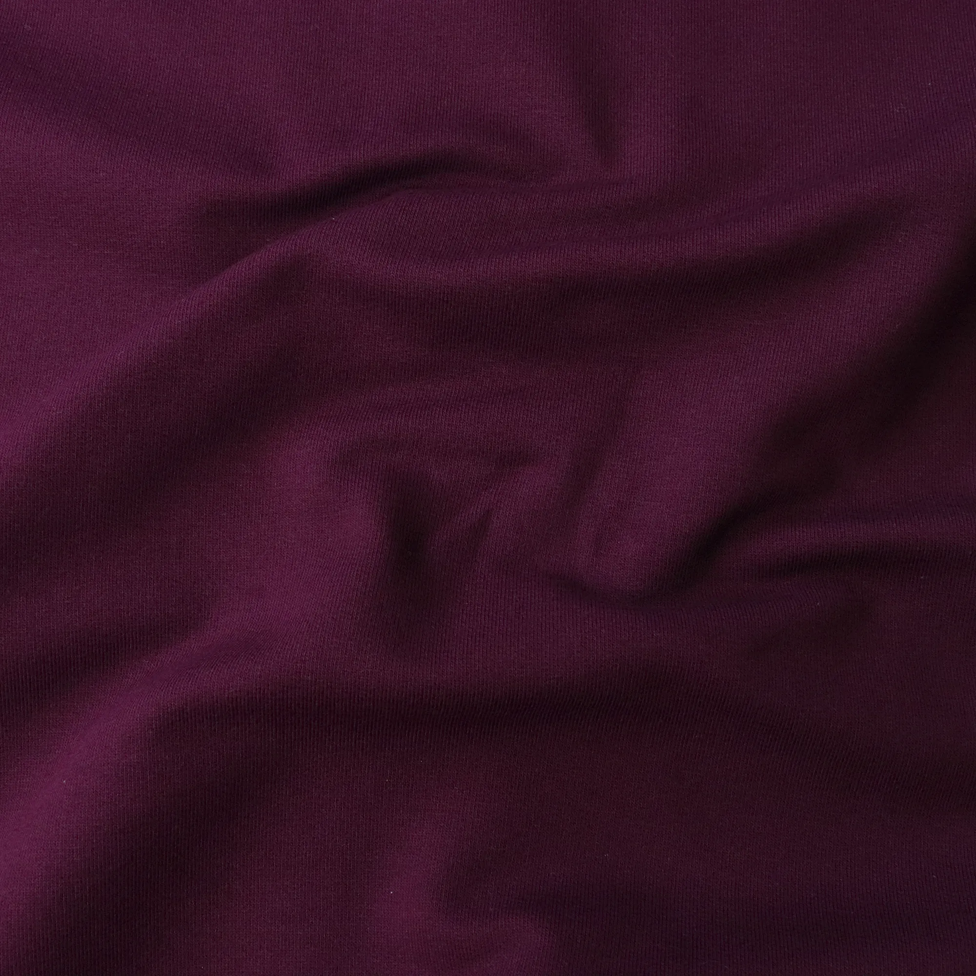 Cotton Sweatshirt Brushed Jersey - Plum