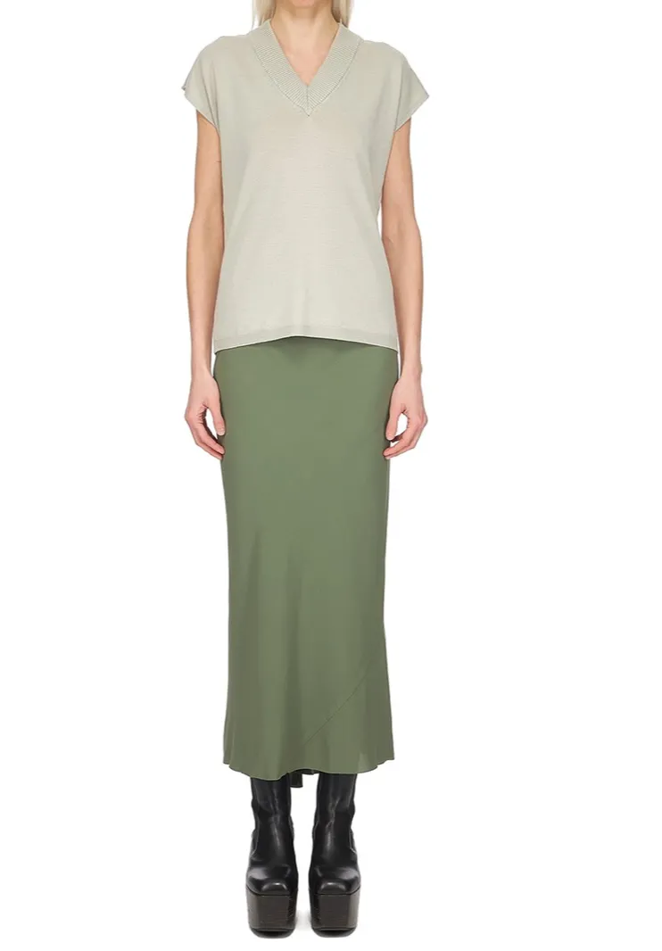 CREPE MIDI SKIRT