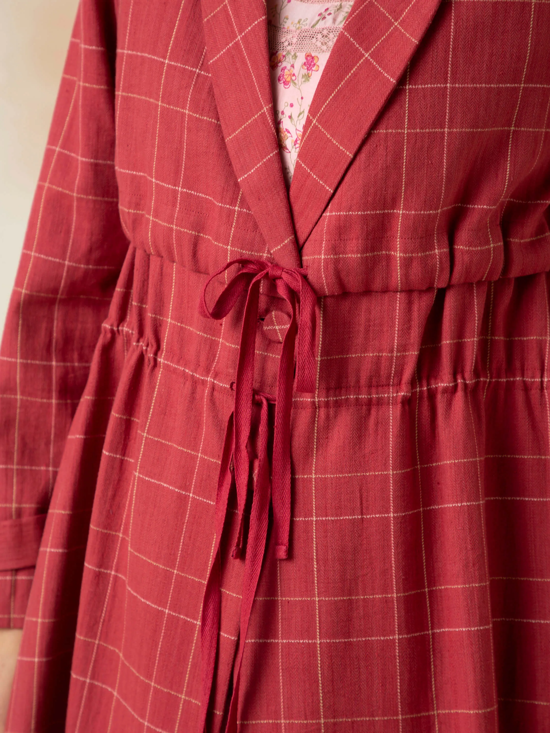 Crimson and Clover Trench Coat