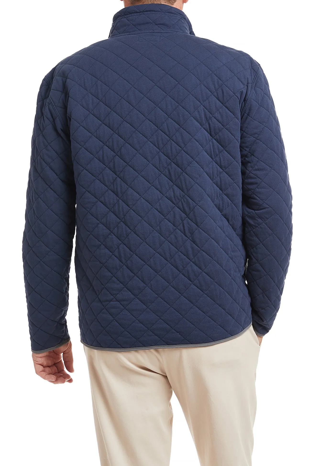 Cross Rip Quilted Sweatshirt Nantucket Navy