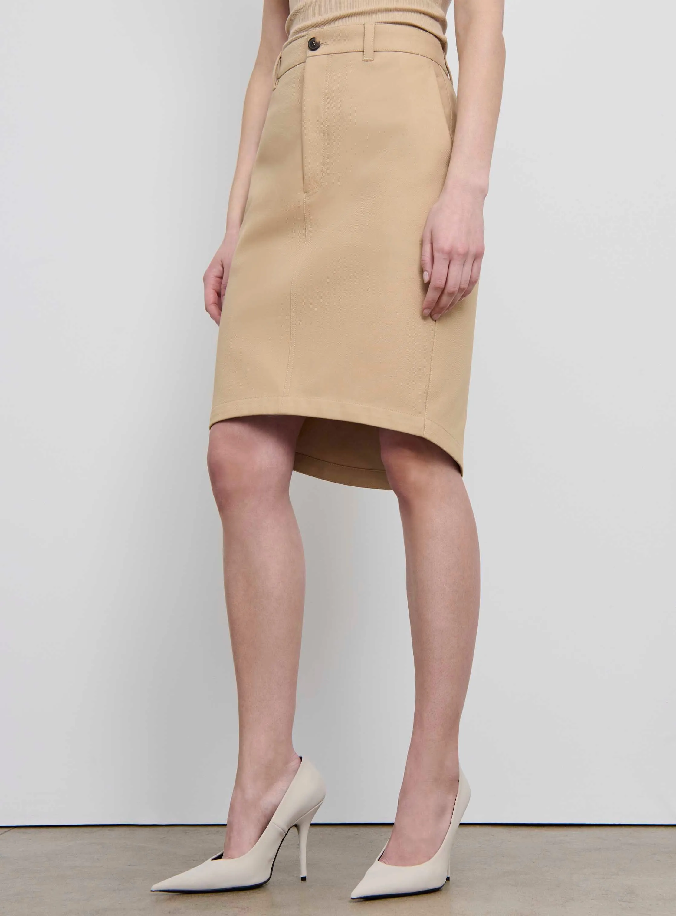 Drill Pencil Skirt