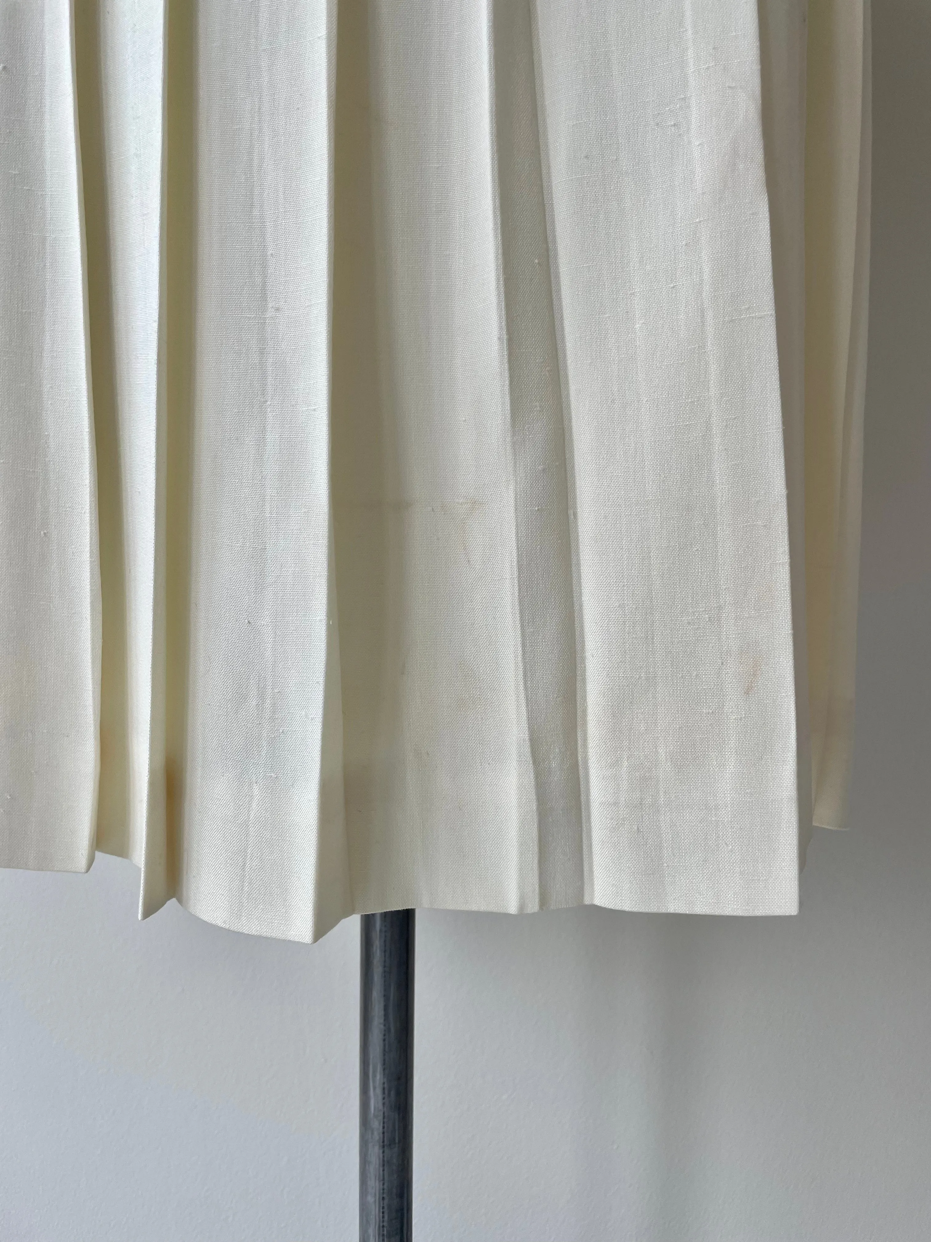 Eggshell Pleated Skirt