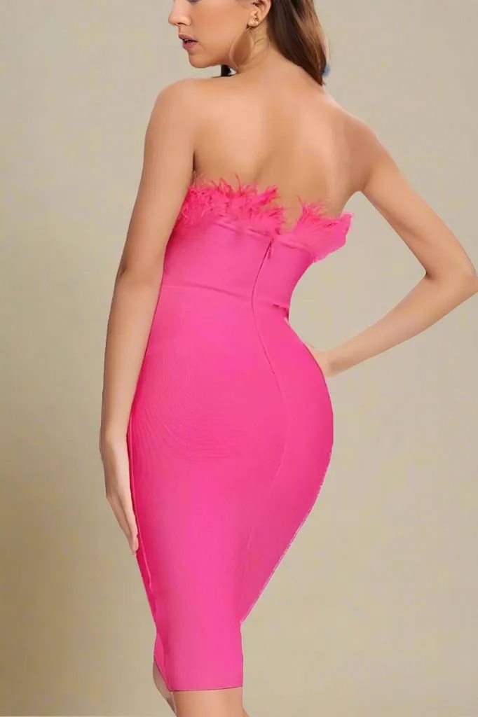 Erin Bodycon Dress - Hot Pink