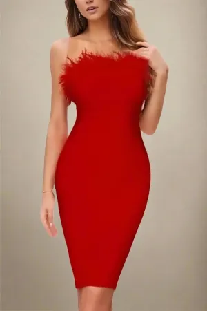 Erin Bodycon Dress - Lipstick Red