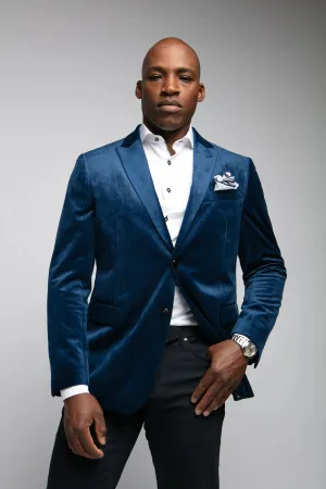 Exton Solid Blue Dinner Jacket