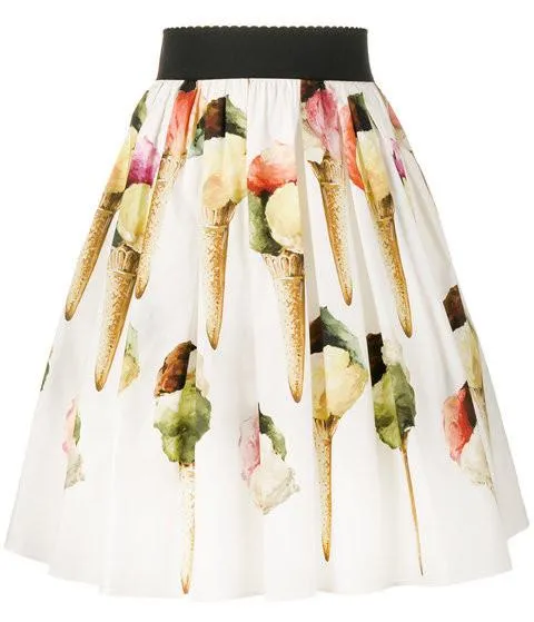 Gelato (Ice Cream) Print Off-the-Shoulder Top & Skirt Set