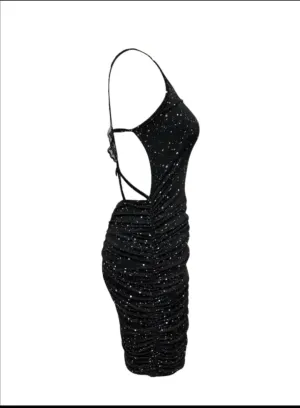 Glitter butterfly bodycon dress