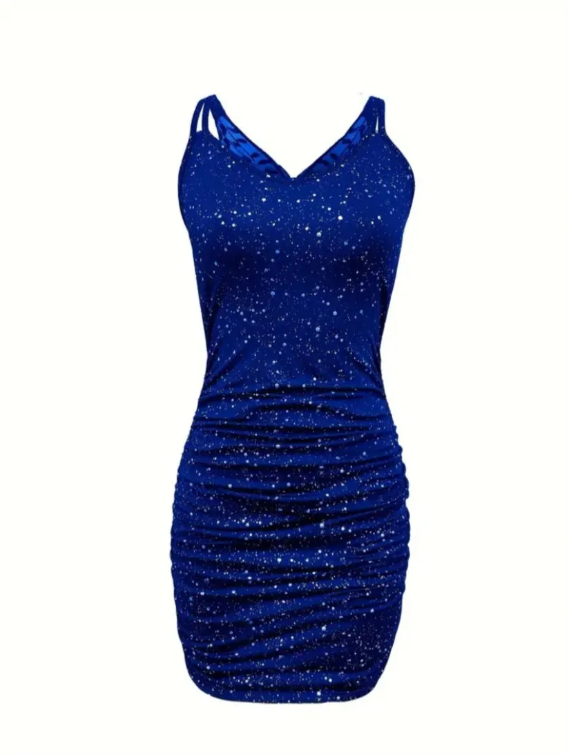 Glitter butterfly bodycon dress