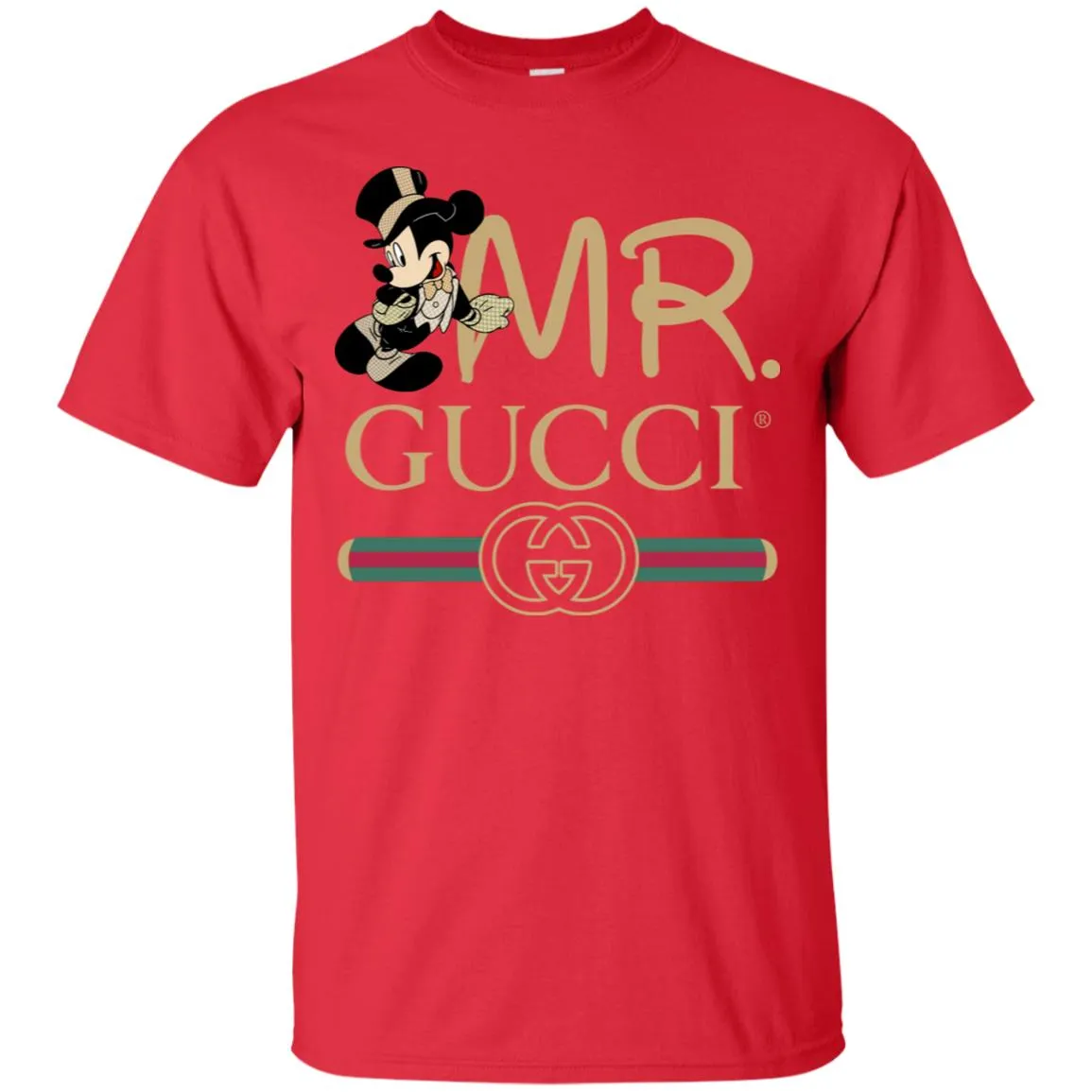 Gucci Couple Disney Mickey Valentine's Day T-shirt Men Cotton T-Shirt