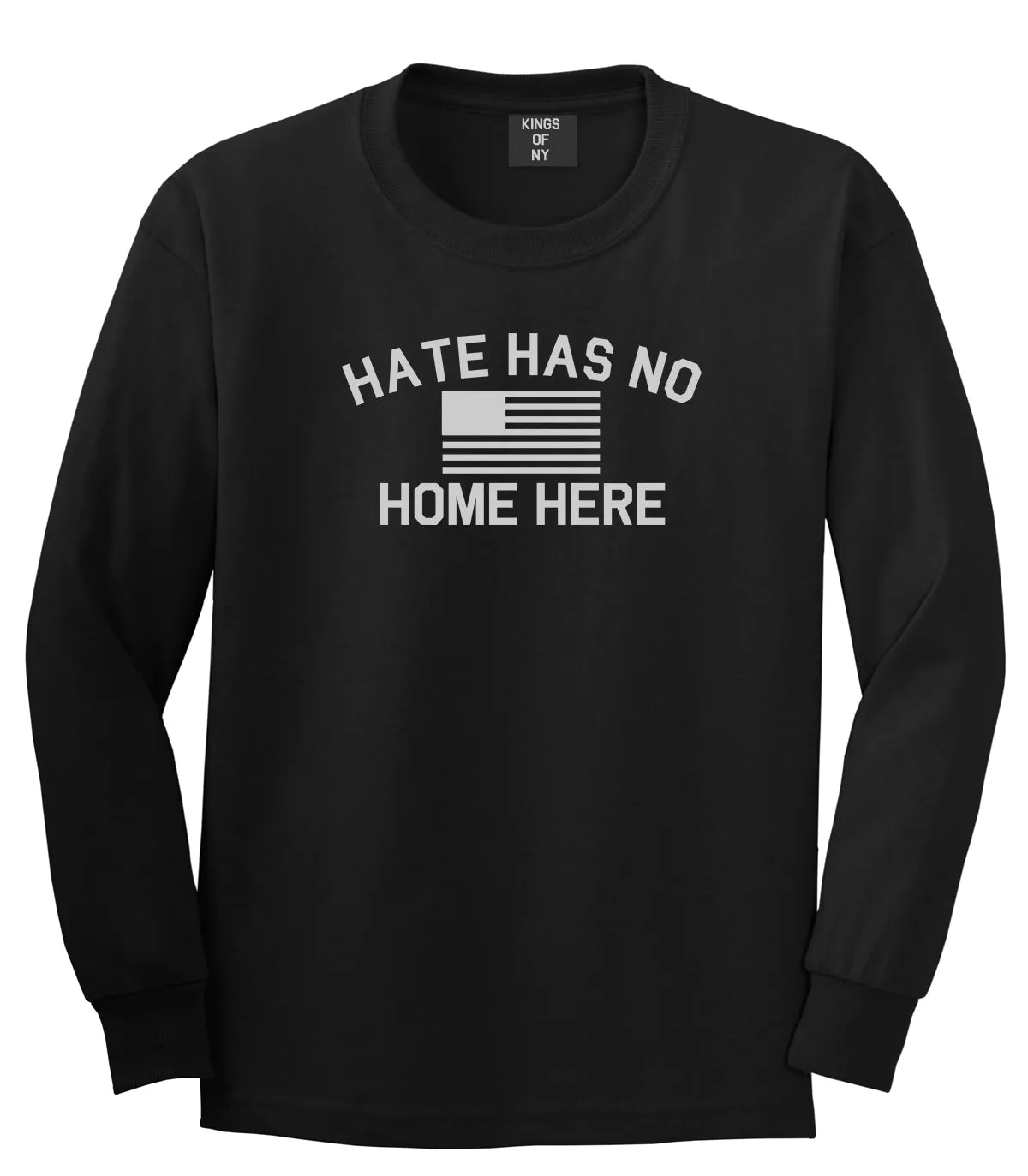 Hate Has No Home Here America Flag Mens Long Sleeve T-Shirt