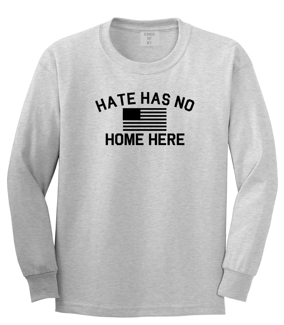 Hate Has No Home Here America Flag Mens Long Sleeve T-Shirt