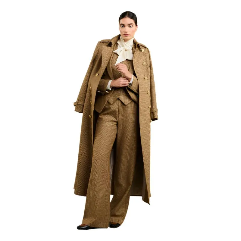 Holland Cooper Full Length Marlborough Ladies Trench Coat - Tawny