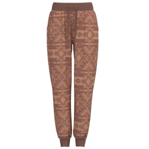 Hooey Ladies Hooey Jogger Pink & Tan Aztec Print Sweatpants HJP1002TNAZ