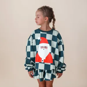 ***IMPERFECT*** SANTA, I KNOW HIM!!| printed front & back | oversized drop shoulder pullover | KIDS