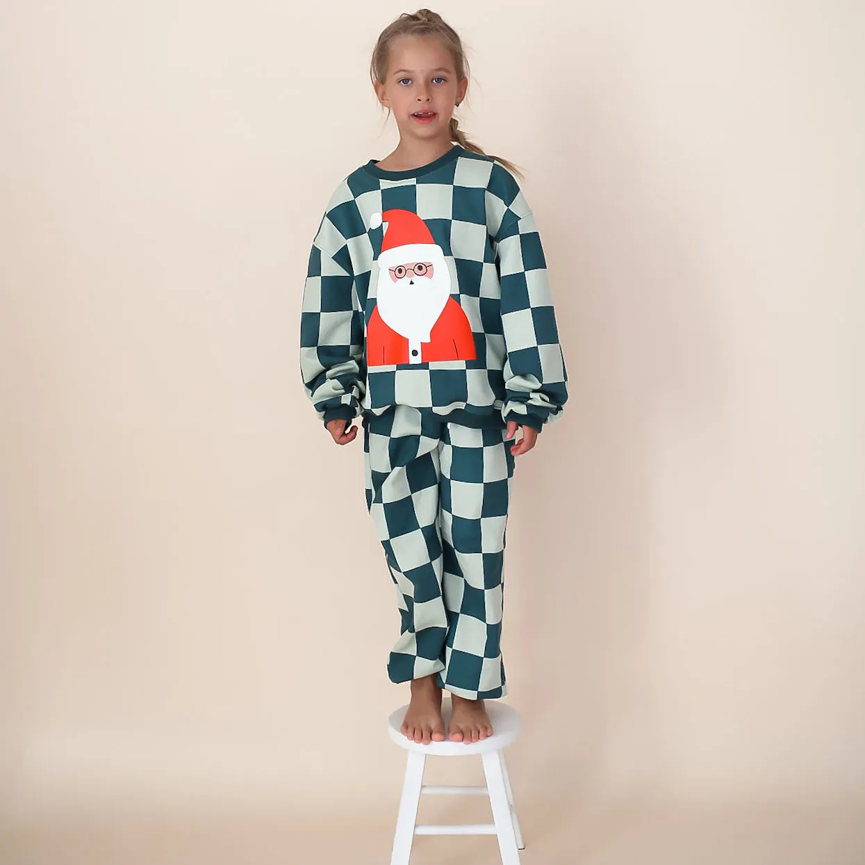 ***IMPERFECT*** SANTA, I KNOW HIM!!| printed front & back | oversized drop shoulder pullover | KIDS